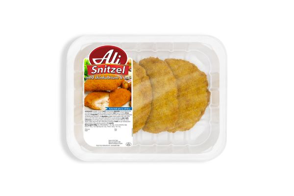 Mynd ALI SNITZEL MEÐ SKINKUBITUM OG OSTI 330 gr
