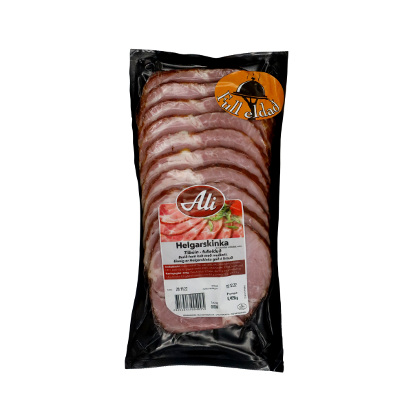 Mynd ALI HELGARSKINKA SOÐIN SNEIDD STK +/- 350 gr.